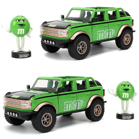 1:24 M&M'S 2021 FORD BRONCO w/ GREEN FIGURE