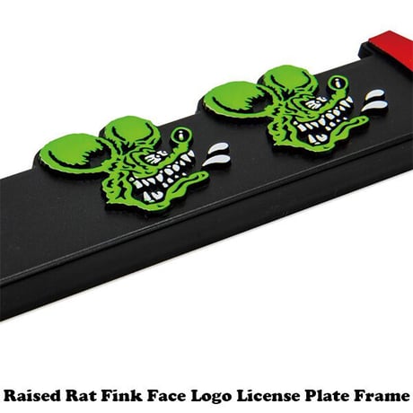 【Raised Rat Fink】ラットフィンク フェイス ロゴ ライセンス プレート フレーム