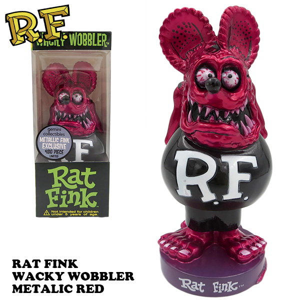 RAT FINK CUSTOM CAN ラットフィンク ラットフィンク ボビングヘッド 【メタリックRED】 | アメリカン