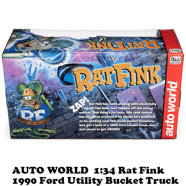ラットフィンク  1990 Ford Utility Bucket Truck Amazon.com: Auto World Rat Fink 1990 Ford Utility Bucket