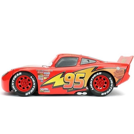 1:24 DISNEY PIXAR CARS LIGHTNING McQUEEN with TIRE RACK