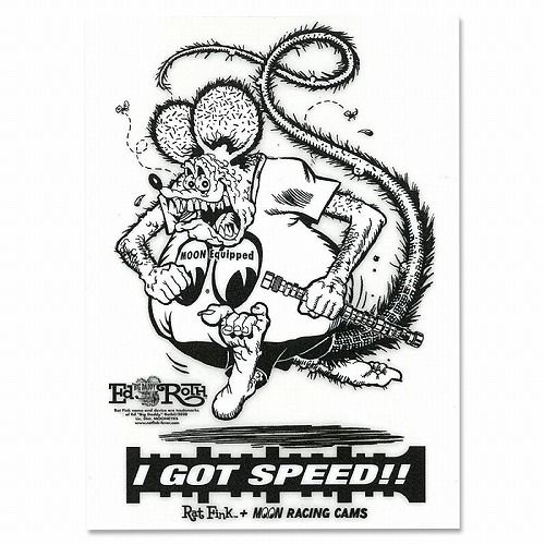 Rat Fink x MOON Equipped Cam ステッカー | アメリカン雑貨LAX