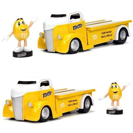 1:24 M&M'S 1947 FORD COE FLATBED w/YELLOW FIGURE