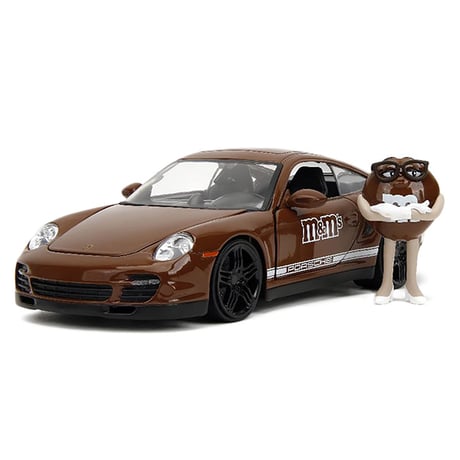 1:24 M&M'S 2007 PORSCHE 911 TURBO w/ BROWN FIGURE