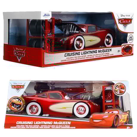 1:24 DISNEY PIXAR CARS Cruising　LIGHTNING McQUEEN with TIRE RACK