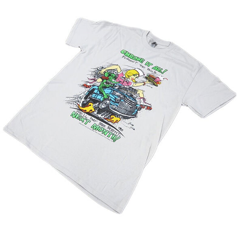RAT FINK Tシャツ 【CHROME IT ALL】【シルバー】 | アメリカン雑貨L...