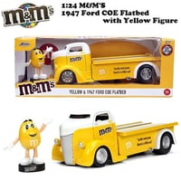 1:24 M&M'S 1947 FORD COE FLATBED w/YELLOW FIGURE