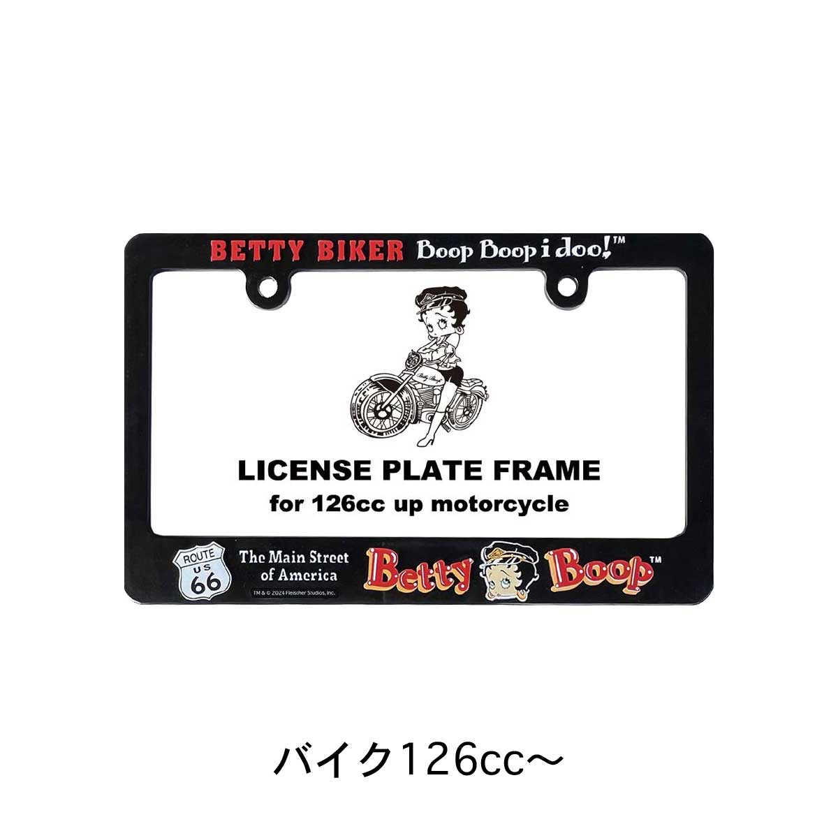 Betty枠 BettyBoop】 【バイク50～125㏄、126㏄～】ライセンス フレーム
