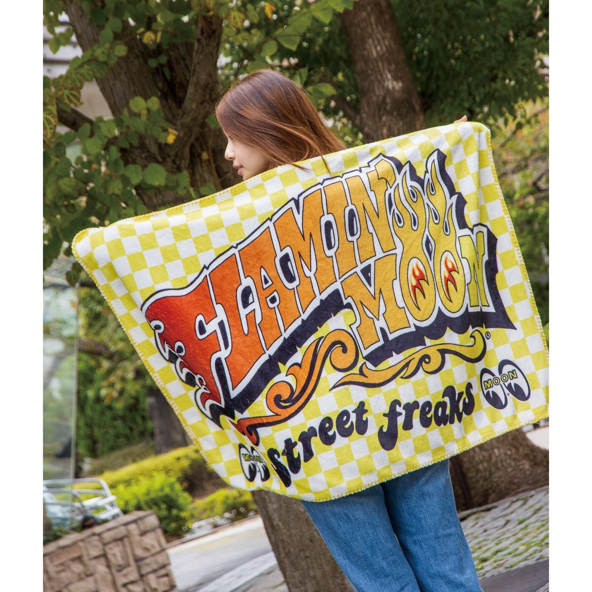 ムーンアイズ FLAMIN' MOON フリース ブランケット | アメリカン雑貨