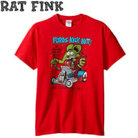 RAT FINK  Tシャツ 【FORDS KICK BUTT】【レッド】