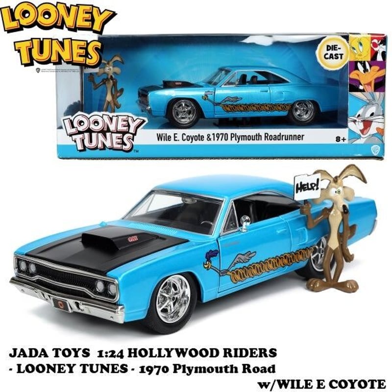 1:24 LOONEY TUNES 1970 Plymouth Road w/WILE E C 1:24 LOONEY TUNES 1970 Plymouth Road w/WILE E C