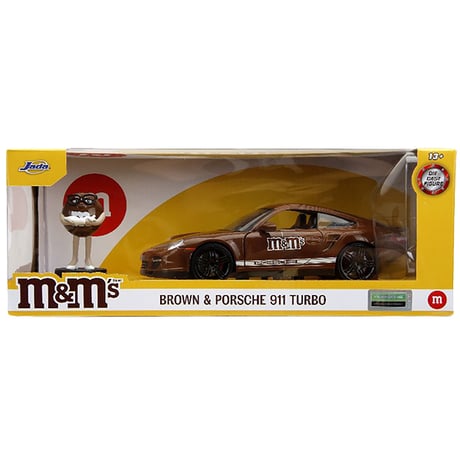 1:24 M&M'S 2007 PORSCHE 911 TURBO w/ BROWN FIGURE