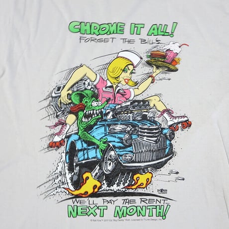 RAT FINK  Tシャツ 【CHROME IT ALL】【シルバー】