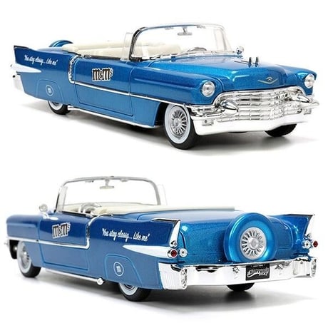 1:24 M&M'S 1956 CADILLAC ELDORADO w/BLUE FIGURE
