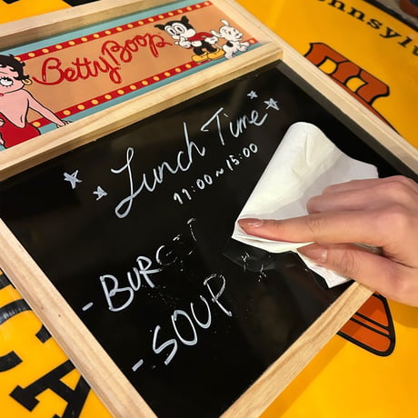 【BETTY & GARFIELD】【立て置き/壁掛け 2WAY】ウッドブラックボード