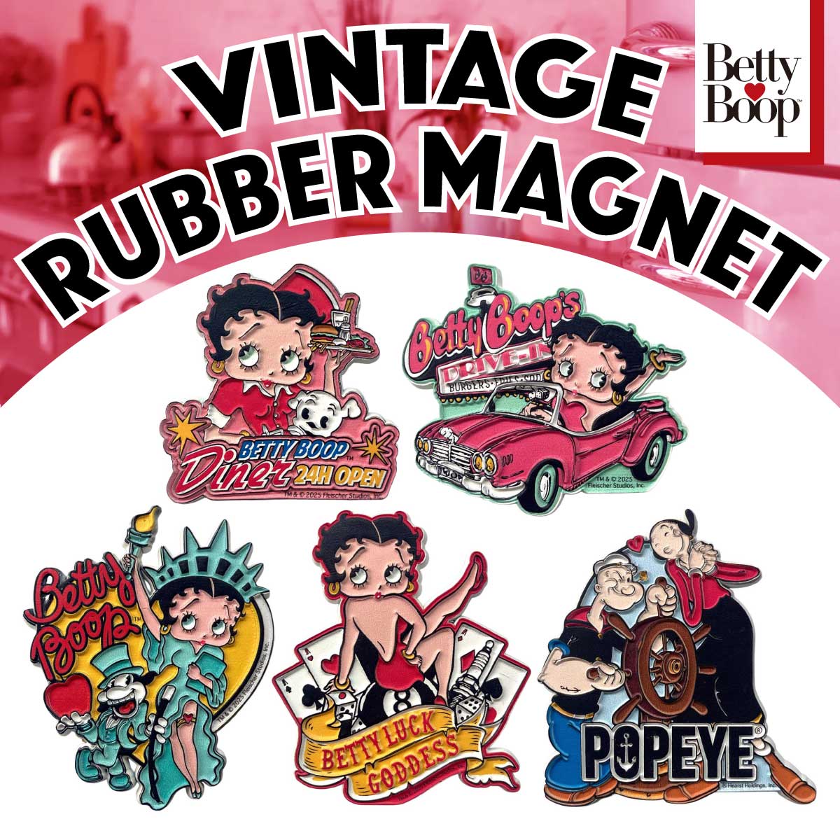 BETTY BOOP & POPEYE】ラバーマグネット | アメリカン雑貨LAX オンラ