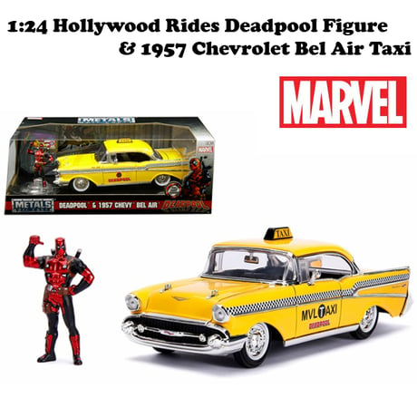 1:24 Hollywood Rides Deadpool TAXI with Deadpool Figure