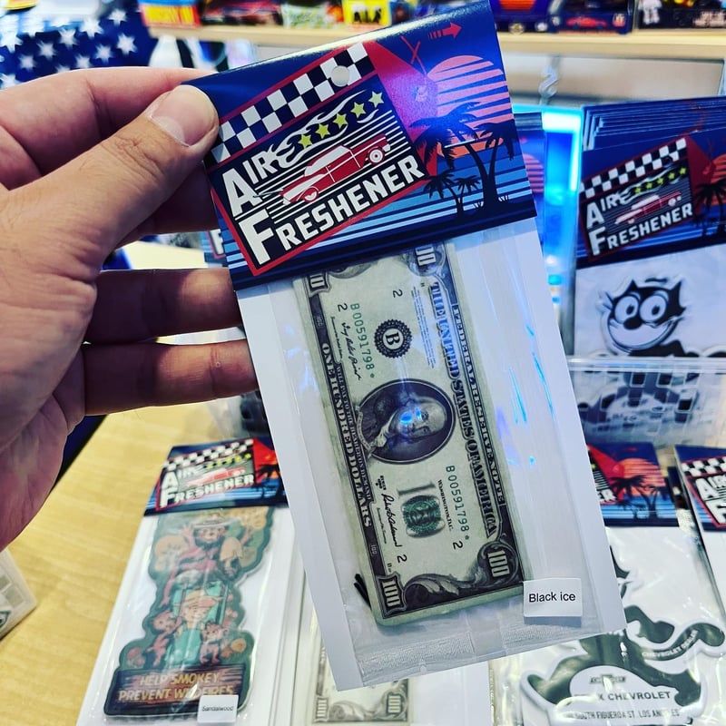ブラックアイスの香り】エアーフレッシュナー/100ドル札 | アメリカン
