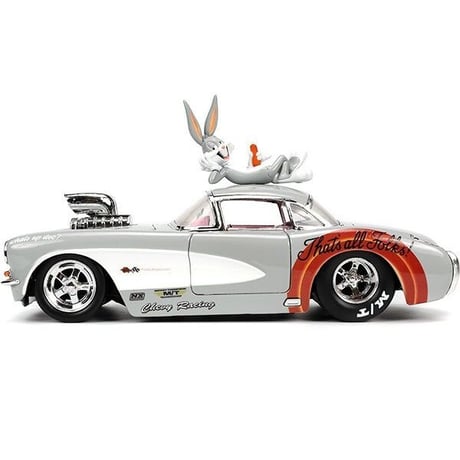 1:24 LOONEY TUNES 1957 CHEVY CORVETTE w/ BUGS BUNNY