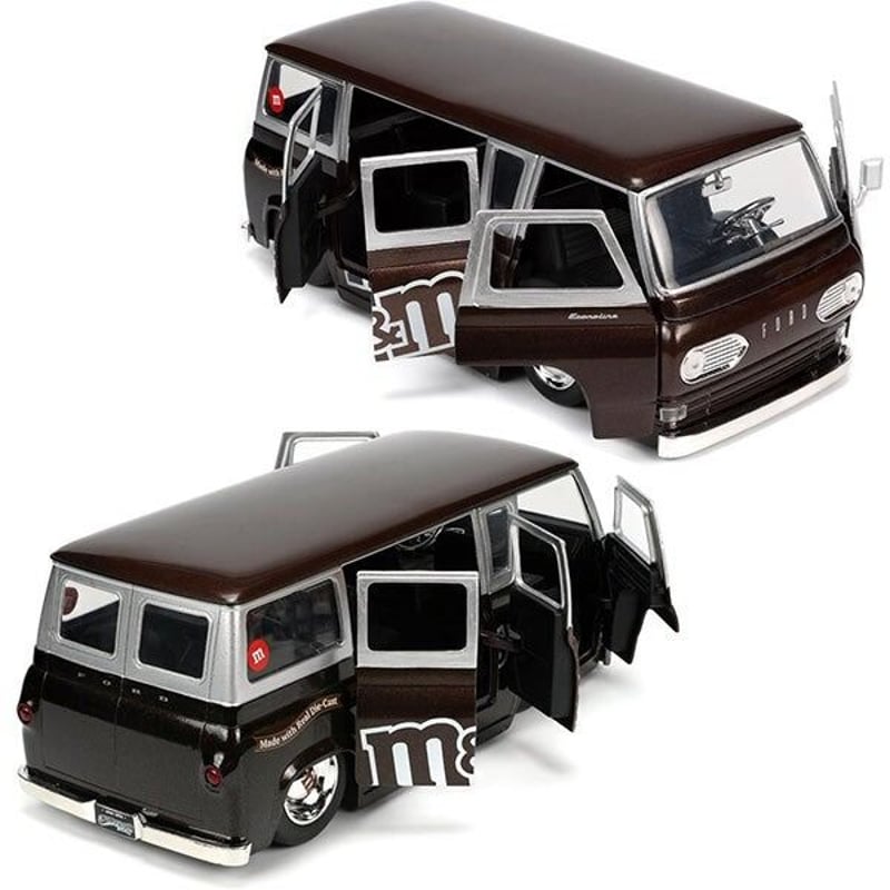 ミニカー 1:24 M&M'S 1965 FORD ECONOLINE w/RED Jada Toys M&M's - Czerwony & 1965 Ford Econoline - 1:24