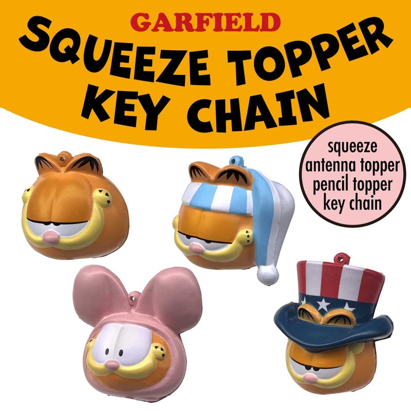GARFIELD】 スクイーズトッパーキーチェーン | アメリカン雑貨