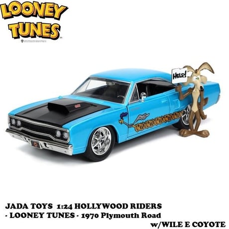 1:24 LOONEY TUNES 1970 Plymouth Road w/WILE E COYOTE