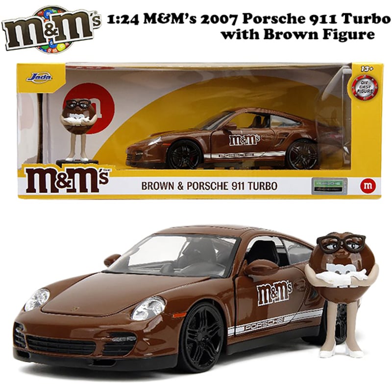 1:24 M&M'S 2007 PORSCHE 911 TURBO w/ BROWN FIGU
