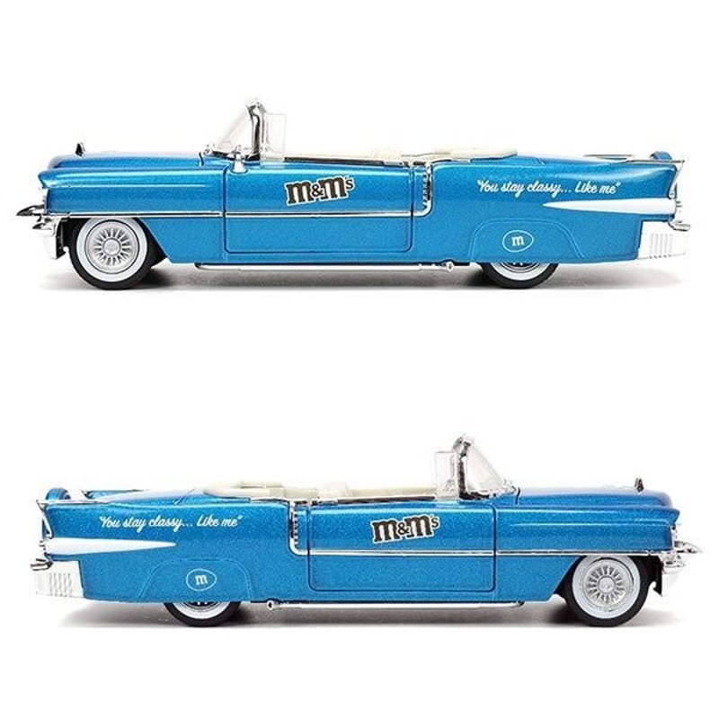 M&M's ホリデーコレクション デビッド・ギリランド 1:24 1:24 M&M'S 1956 CADILLAC ELDORADO w/BLUE FIGURE