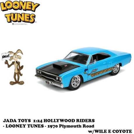 1:24 LOONEY TUNES 1970 Plymouth Road w/WILE E COYOTE