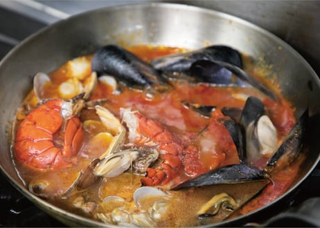 【RESTAURANT DOOR】贅沢ご褒美・生パスタ オマール海老とムール貝のペスカトーレロッソ マファルディーネ  2名様分 [冷凍]