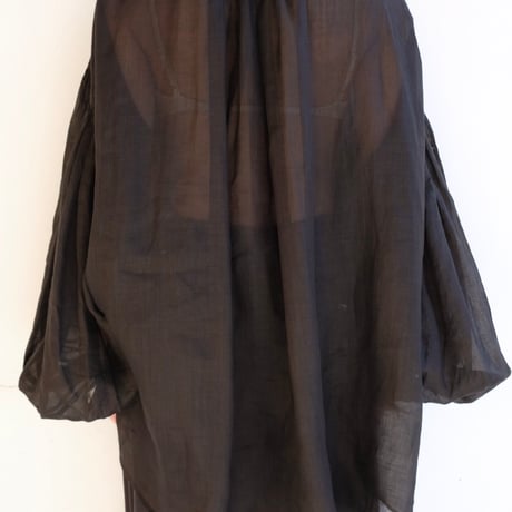 ramie sheer pin tuck blouse