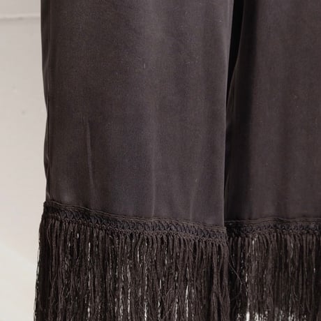 fringe silk pants