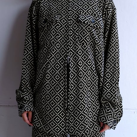 pomor velor zip shirt