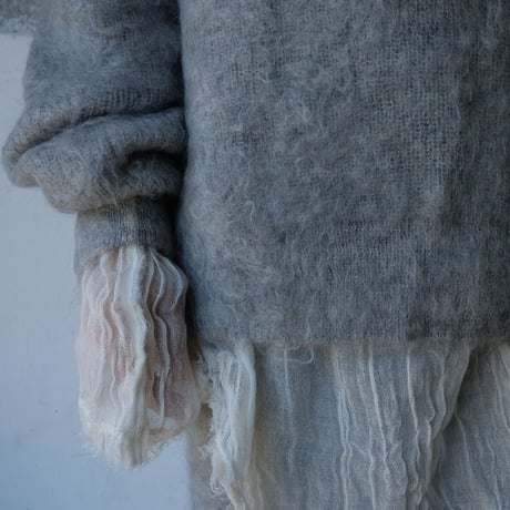 kid mohair turtle neck knit