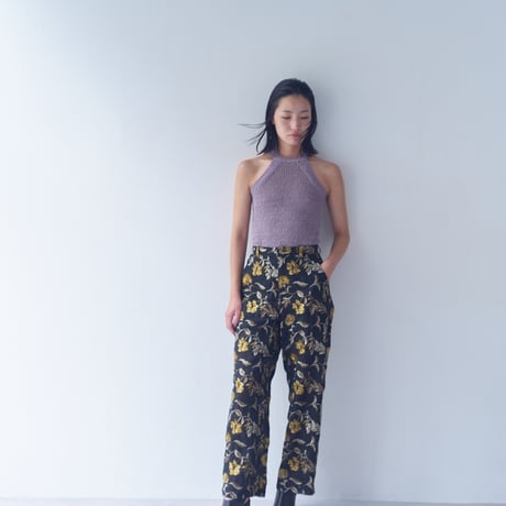 flower embroidery pants