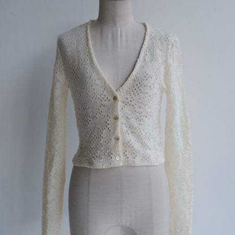 flower wool cardigan