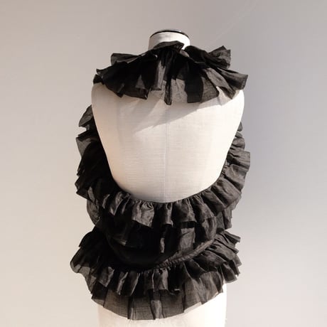 ramie sheer frill vest