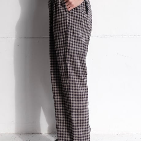 check cotton pants