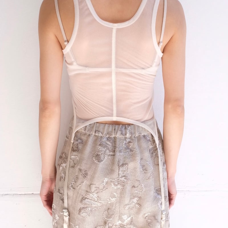 新品タグ付き　エリコカトリシアーガータータンクトップ sheer gater tank top | ERiKOKATORi