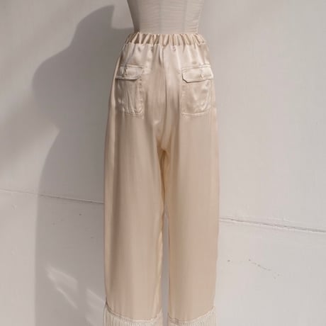 fringe silk pants