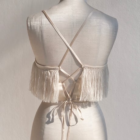 fringe silk camisole