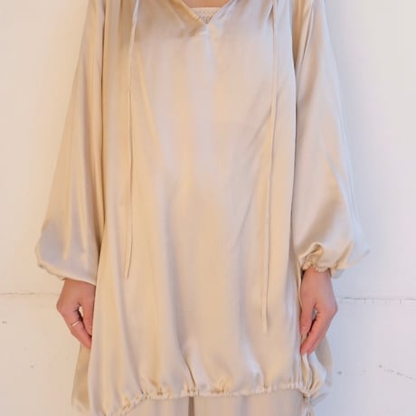silk hoodie tunic