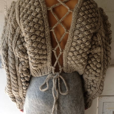 lace up hand knit