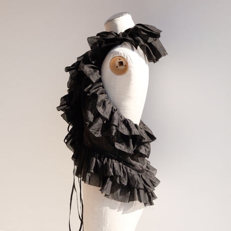 ramie sheer frill vest