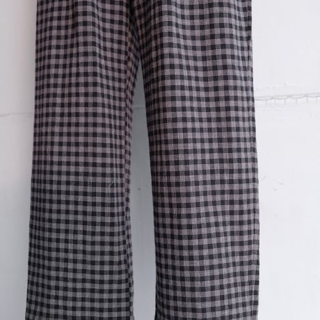 check cotton pants