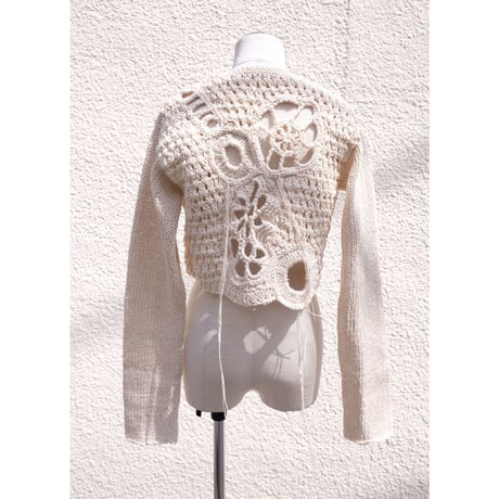 motif konjac hand knit cardigan