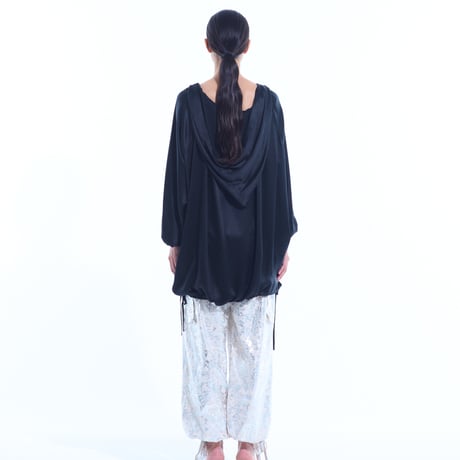 silk hoodie tunic