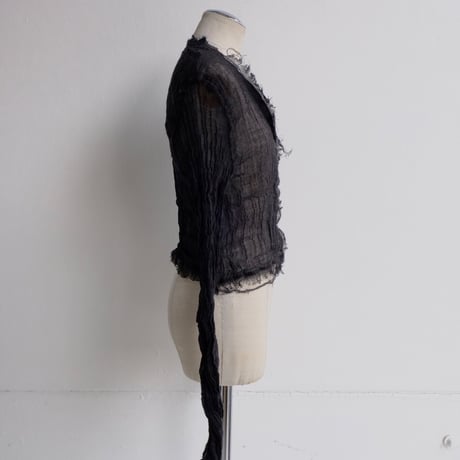 wool linen gawze cardigan