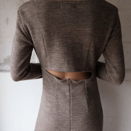 wool sweat cutout dress