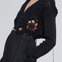motif konjac hand knit cardigan